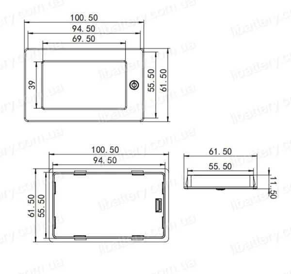 JK BMS LCD 3.2 экран дисплей JiKong врезной размеры