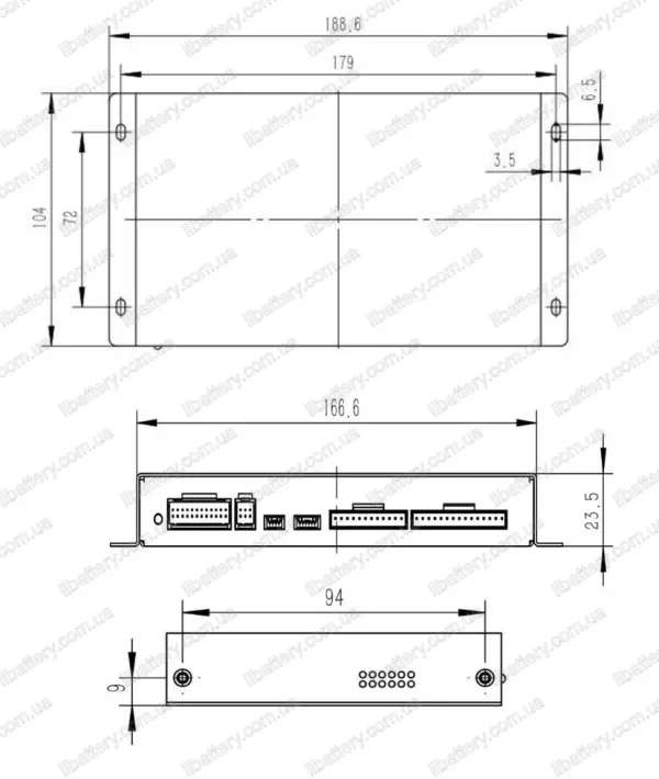 JK BMS B2A25SRP Dimensions