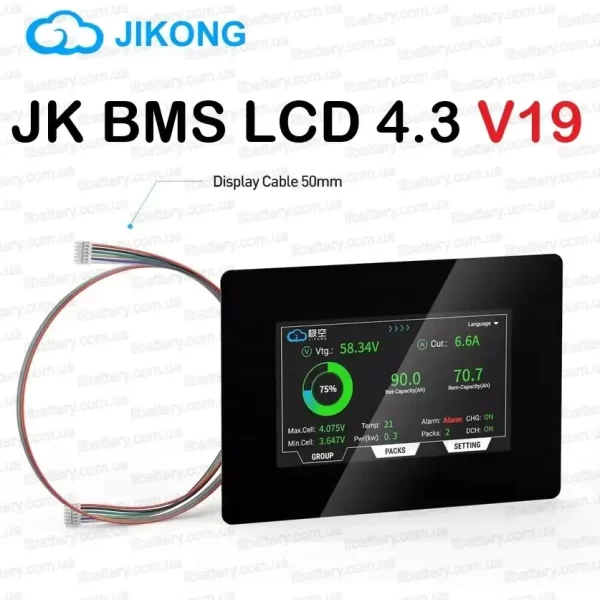 JK BMS LCD 4.3 V19